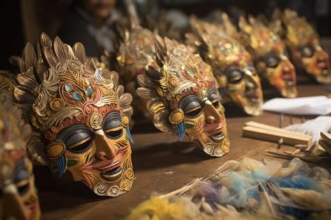 Máscaras creadas por Uta en su tienda