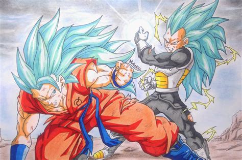 Goku luchando contra un monstruo