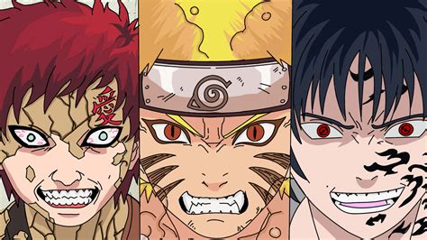 Comparativa visual de la apariencia de Gaara en la Parte I y Parte II