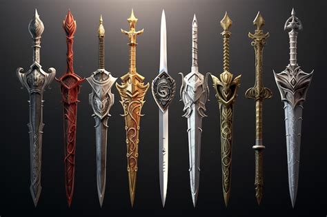 Diagrama de las espadas legendarias de Yaiba