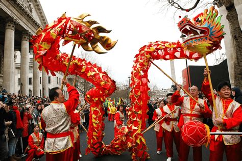 Danza del dragón durante el Año Nuevo Chino