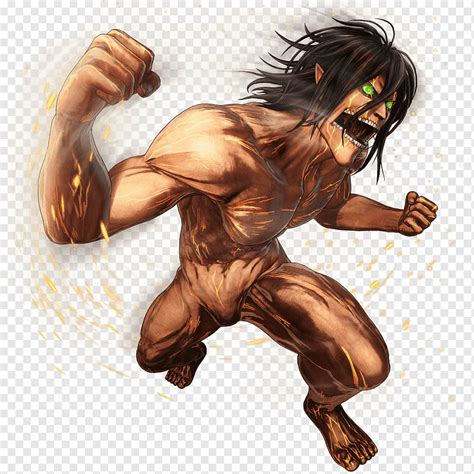 Imagen de Eren Jaeger transformándose en Titán