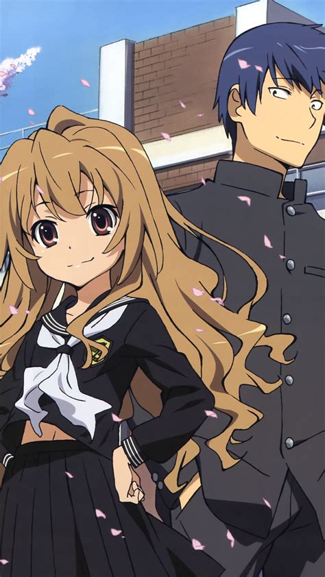 Ilustración de Toradora! con Ryuuji y Taiga