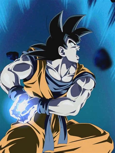Goku cargando Kamehameha