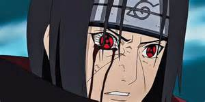 Itachi Uchiha con su Mangekyō Sharingan