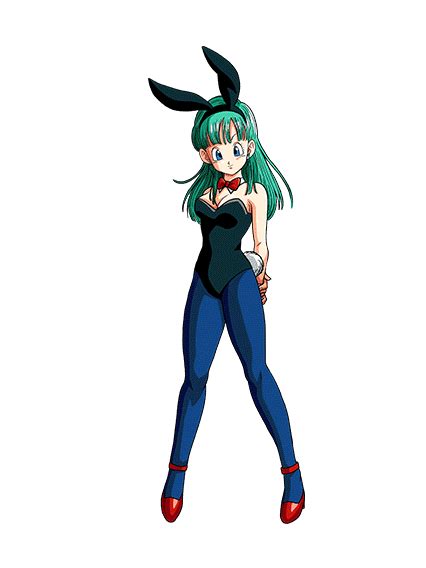 Ilustración de Bulma con su traje de conejita de Dragon Ball