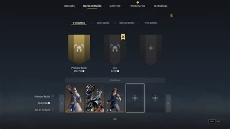 Interfaz de mejora de nivel de personaje