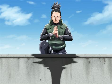 Shikamaru ejecutando el Kagemane no Jutsu