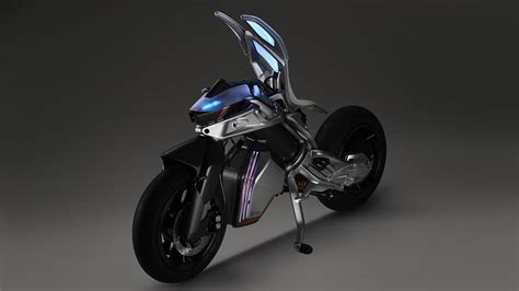 Detalle de la moto futurista de Bulma con acabados metálicos