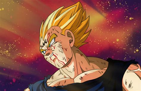 Representación del sacrificio de Majin Vegeta
