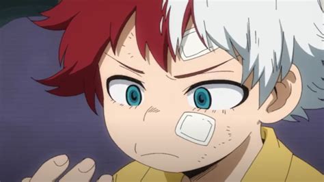 Toya Todoroki de niño entrenando con fuego