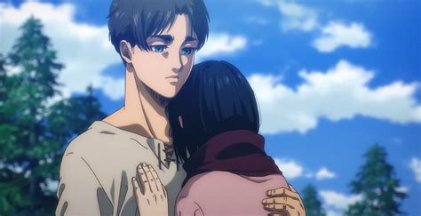 Eren y Mikasa compartiendo un momento