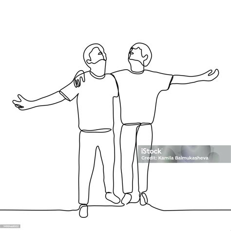 Dos figuras masculinas en una situación de tensión