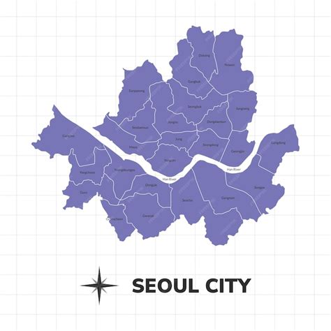 Mapa de la antigua Seúl (Hanyang)