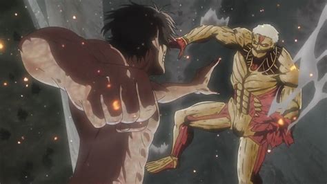 Eren vs Reiner en Shiganshina