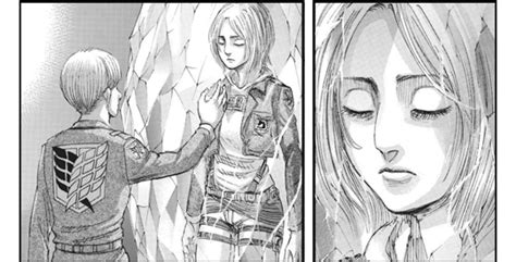 Armin hablando con Annie dentro de su crisálida