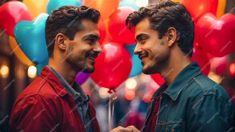 Pareja de hombres enamorados en estilo anime