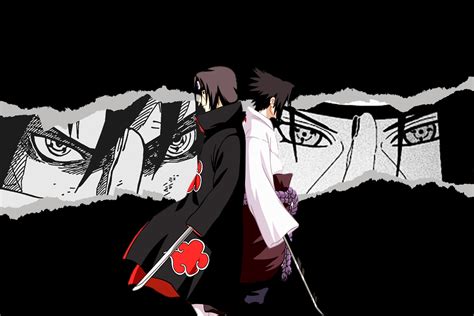 Itachi y Sasuke luchando
