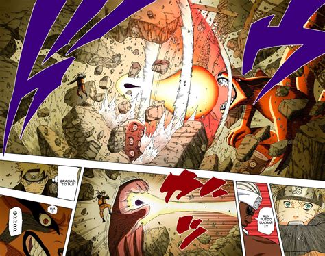 Ilustración de Madara y Kurama en combate
