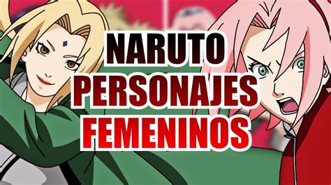 Collage de personajes femeninos de Naruto
