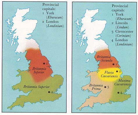 Mapa de Britannia con los reinos principales