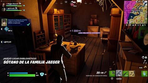 Ubicación del sótano de la Familia Jaeger en Plaza Pintoresca en el mapa de Fortnite