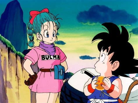 Goku y Bulma encontrándose por primera vez