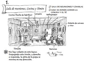Cocina y sala de reuniones del Going Merry