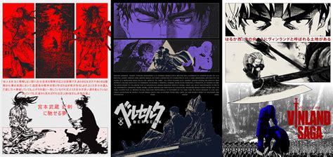 Comparación visual de los estilos artísticos de Berserk y Vinland Saga