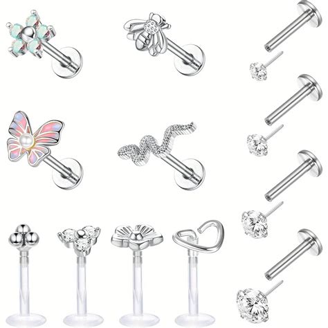 Variedad de joyería para piercings
