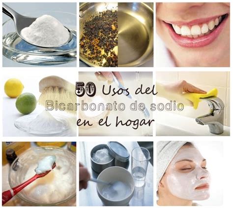 Infografía con los usos del bicarbonato de sodio en el hogar