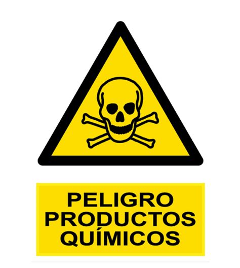 Señal de advertencia de productos químicos peligrosos