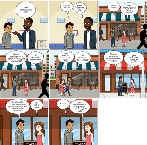 Ejemplo de cómic creado con Pixton