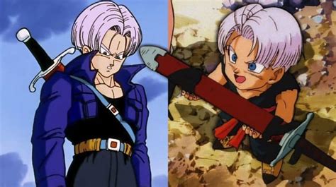 Trunks del Futuro usando su espada