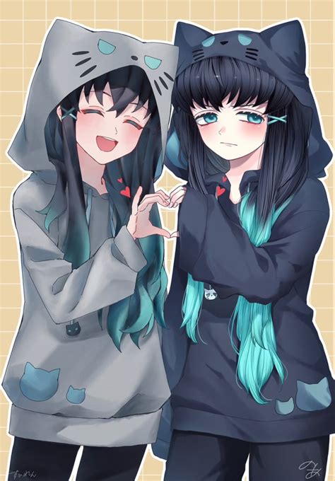 Ilustración de los hermanos Muichiro y Yuichiro Tokito