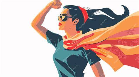 Ilustración de una mujer con una expresión decidida mirando un edificio de oficinas lujoso