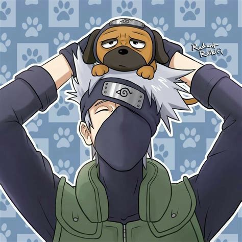 Joven Kakashi con Pakkun