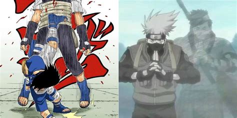 Joven Kakashi practicando jutsu