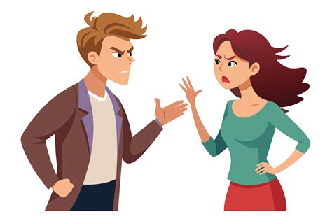 Ilustración de una pareja discutiendo un contrato