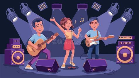 Ilustración de Uta cantando en un escenario