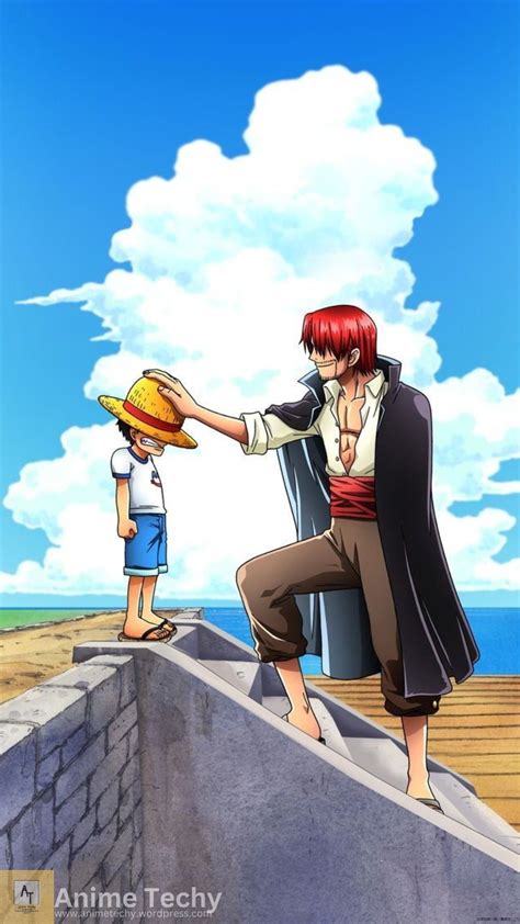 Imagen de Luffy y Shanks luchando juntos contra un enemigo