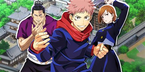 Jóvenes estudiantes de Jujutsu Kaisen