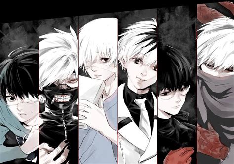 Comparativa de las distintas formas de Kaneki