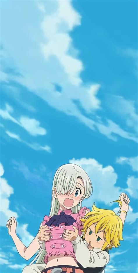 Meliodas y Liz compartiendo un momento tierno