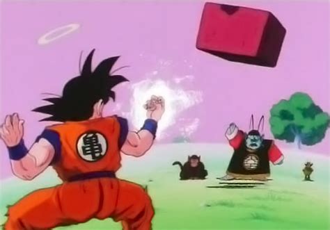 Goku entrenando con el Kaio del Norte