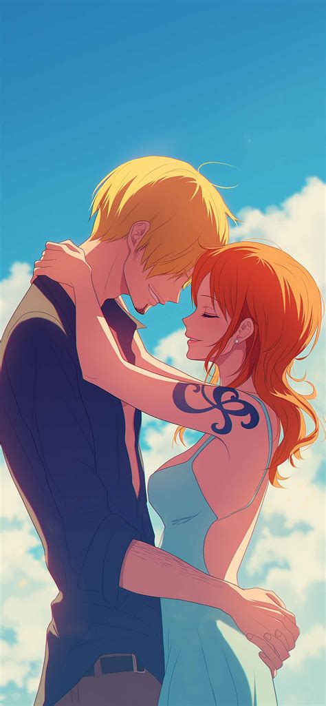 Sanji protegiendo a Nami