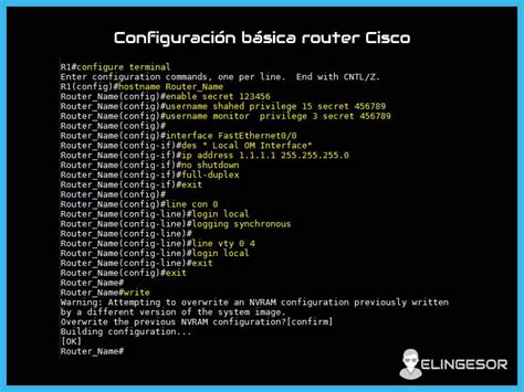 Tabla de comandos básicos para configuración de puertos Cisco