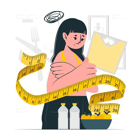 Ilustración de personajes de manga con trastornos alimenticios