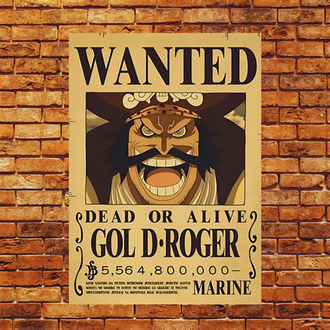 Buscado: Gold D. Roger con una recompensa de 5.564.800.000 Belly