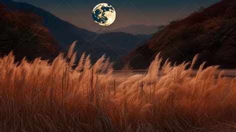 Luna llena sobre un paisaje desolado